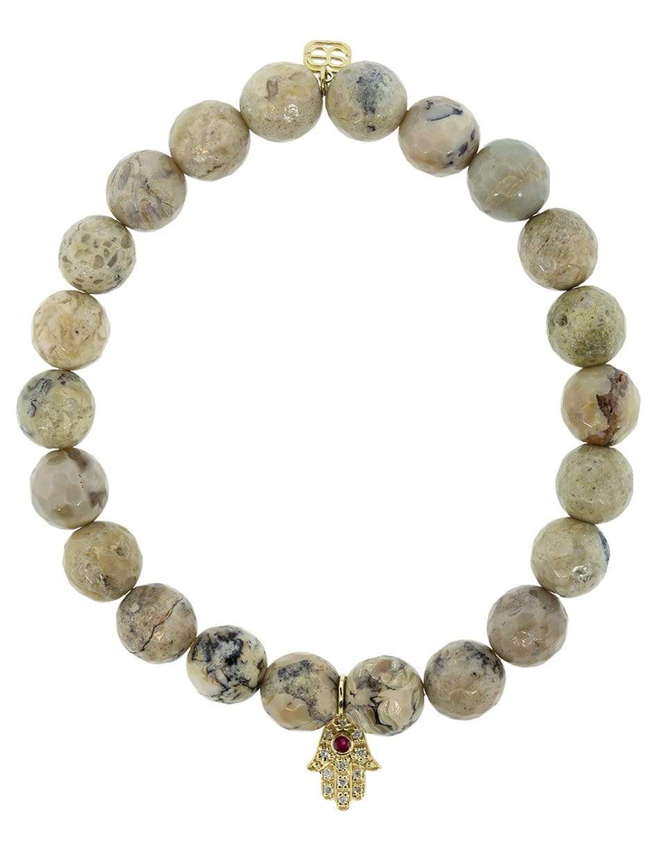 SYDNEY EVAN-Hamsa Charm Bracelet-YELLOW GOLD