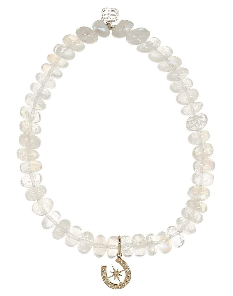 SYDNEY EVAN-Horseshoe Rainbow Moonstone Bracelet-YELLOW GOLD