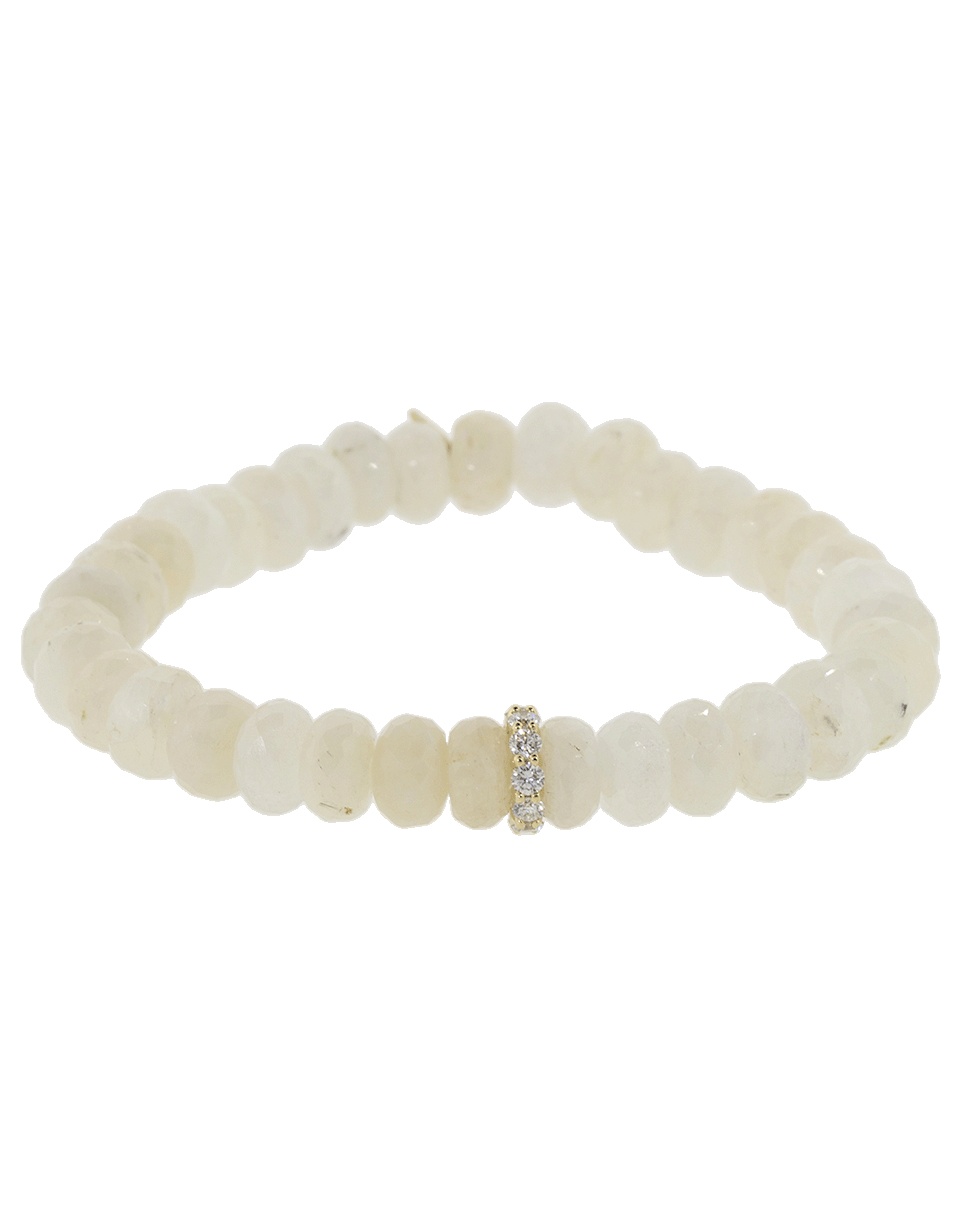 SYDNEY EVAN-Large Diamond Rondelle Charm Bracelet-YELLOW GOLD