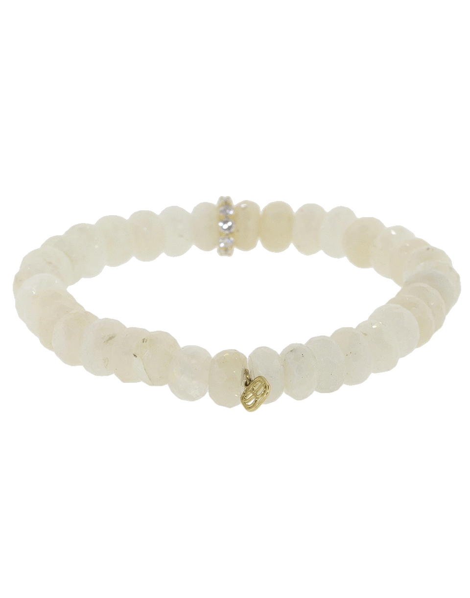 SYDNEY EVAN-Large Diamond Rondelle Charm Bracelet-YELLOW GOLD