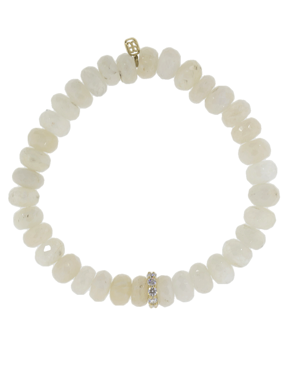 SYDNEY EVAN-Large Diamond Rondelle Charm Bracelet-YELLOW GOLD