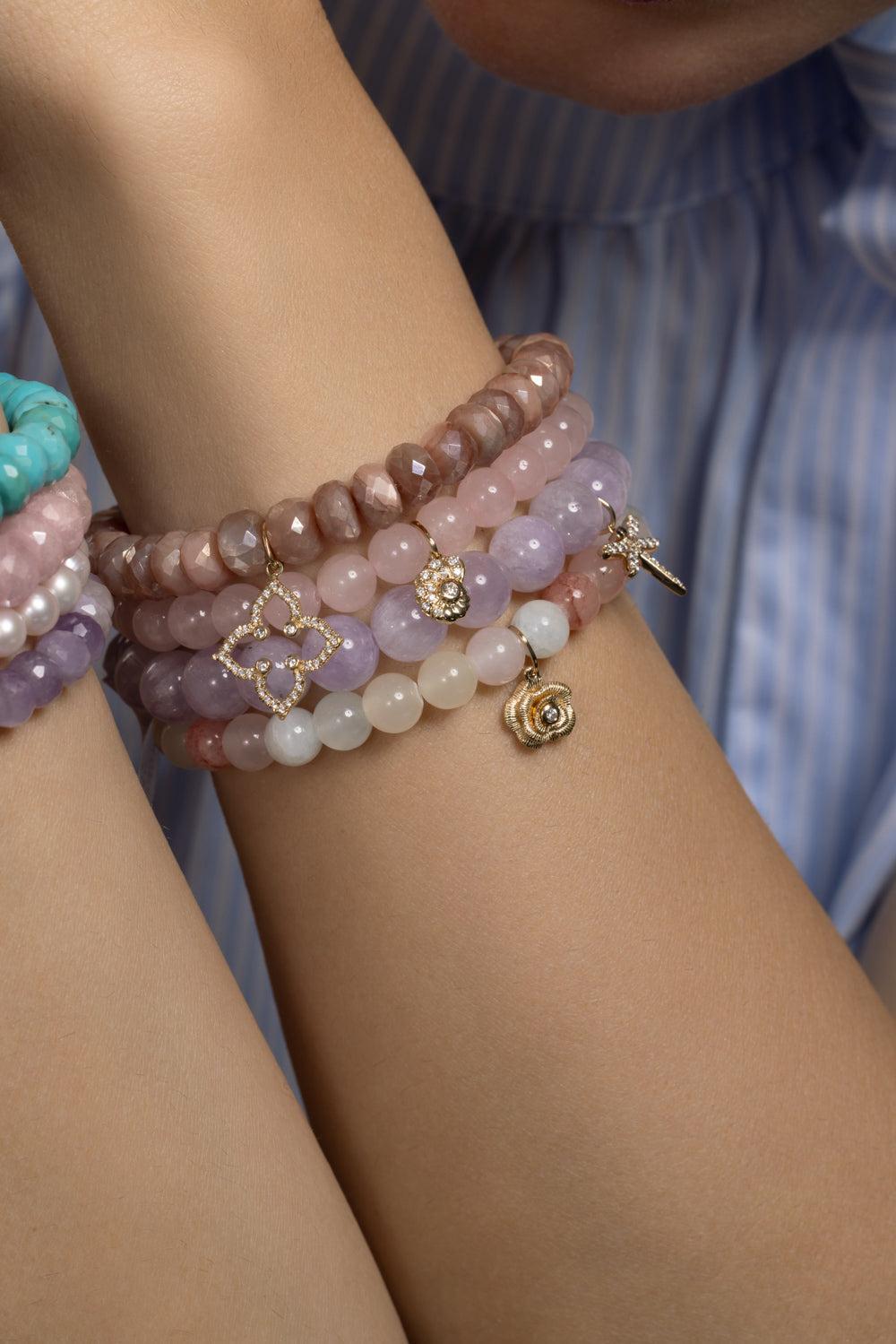 Lavander Amethyst Dragonfly Charm Bracelet-YELLOW GOLD-JEWELRYFINE JEWELBRACELET O-SYDNEY EVAN
