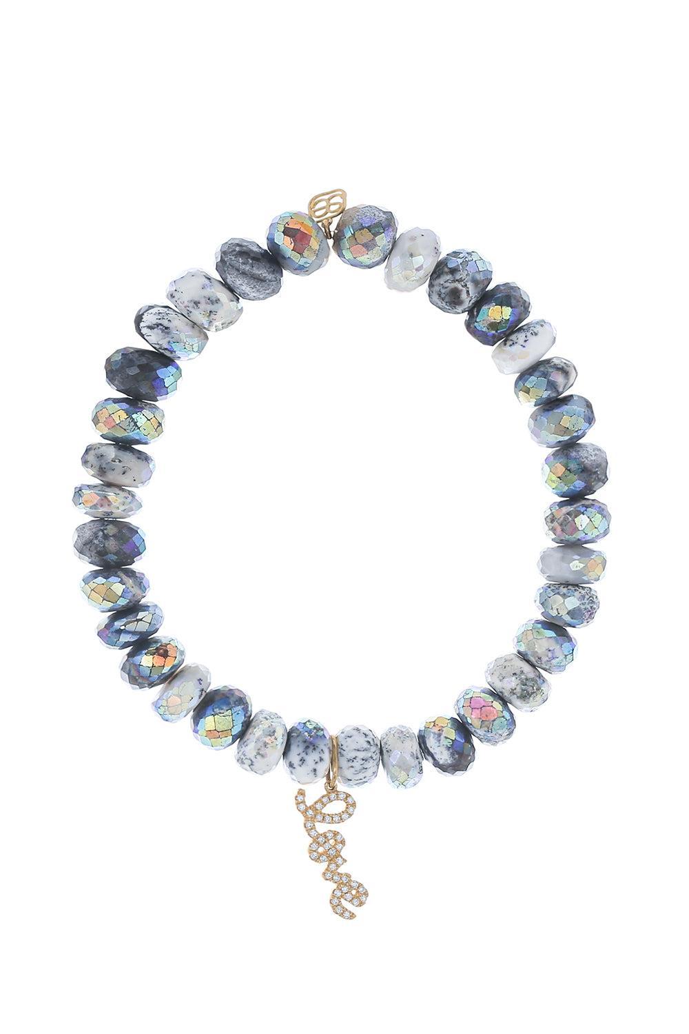 Love Script Dendrite Opal Charm Bracelet-YELLOW GOLD-JEWELRYFINE JEWELBRACELET O-SYDNEY EVAN
