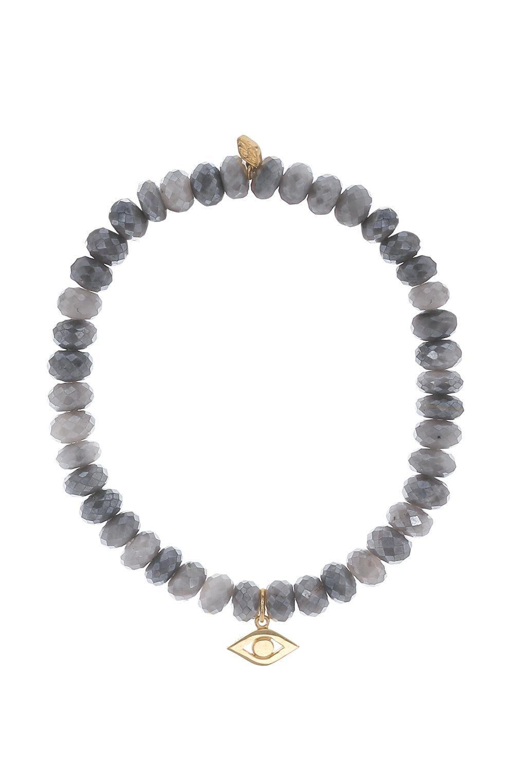 Medium Evil Eye Silverite Charm Bracelet-YELLOW GOLD-JEWELRYFINE JEWELBRACELET O-SYDNEY EVAN