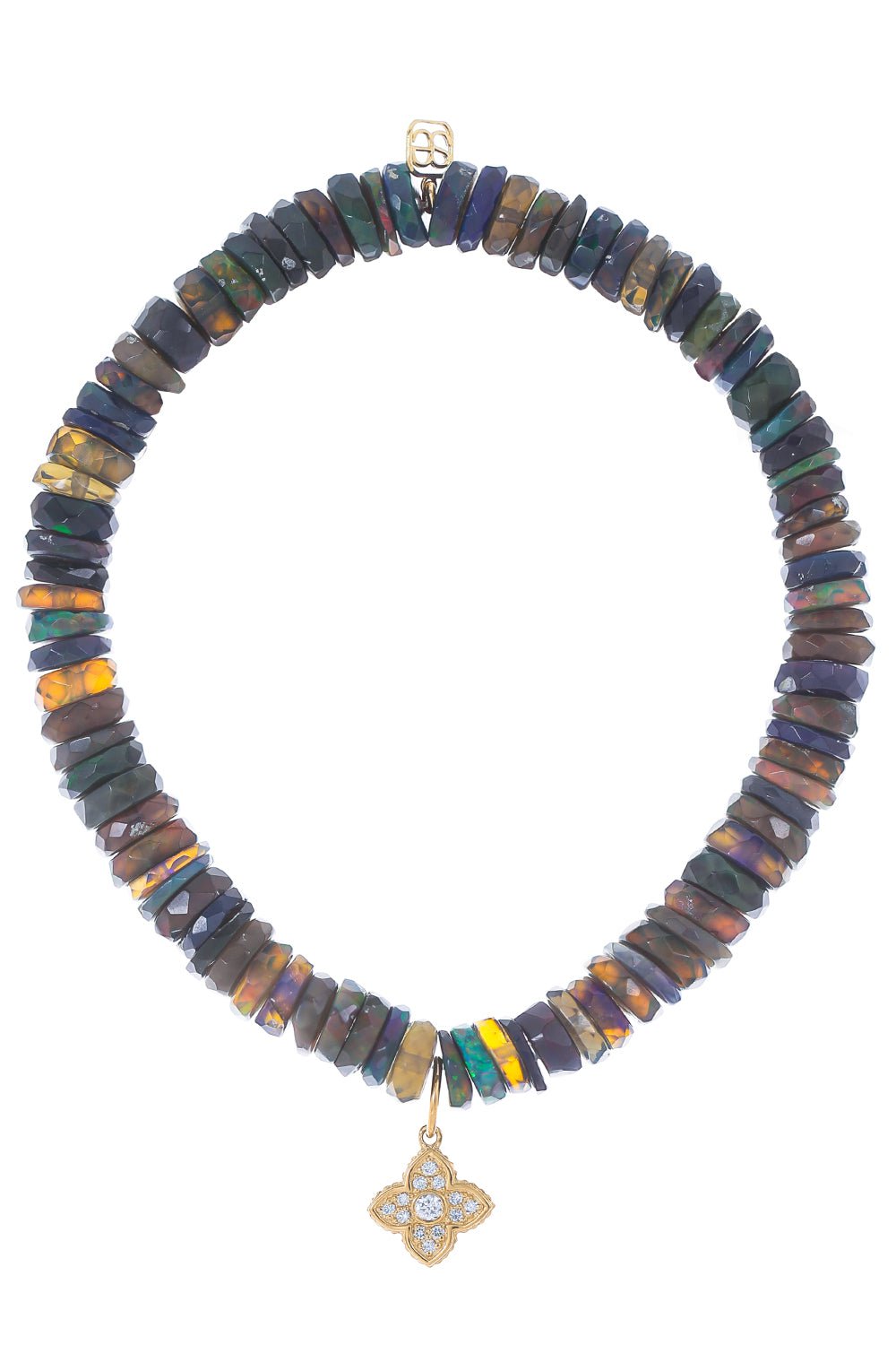 SYDNEY EVAN-Mini Moroccan Opal Charm Bracelet-YELLOW GOLD