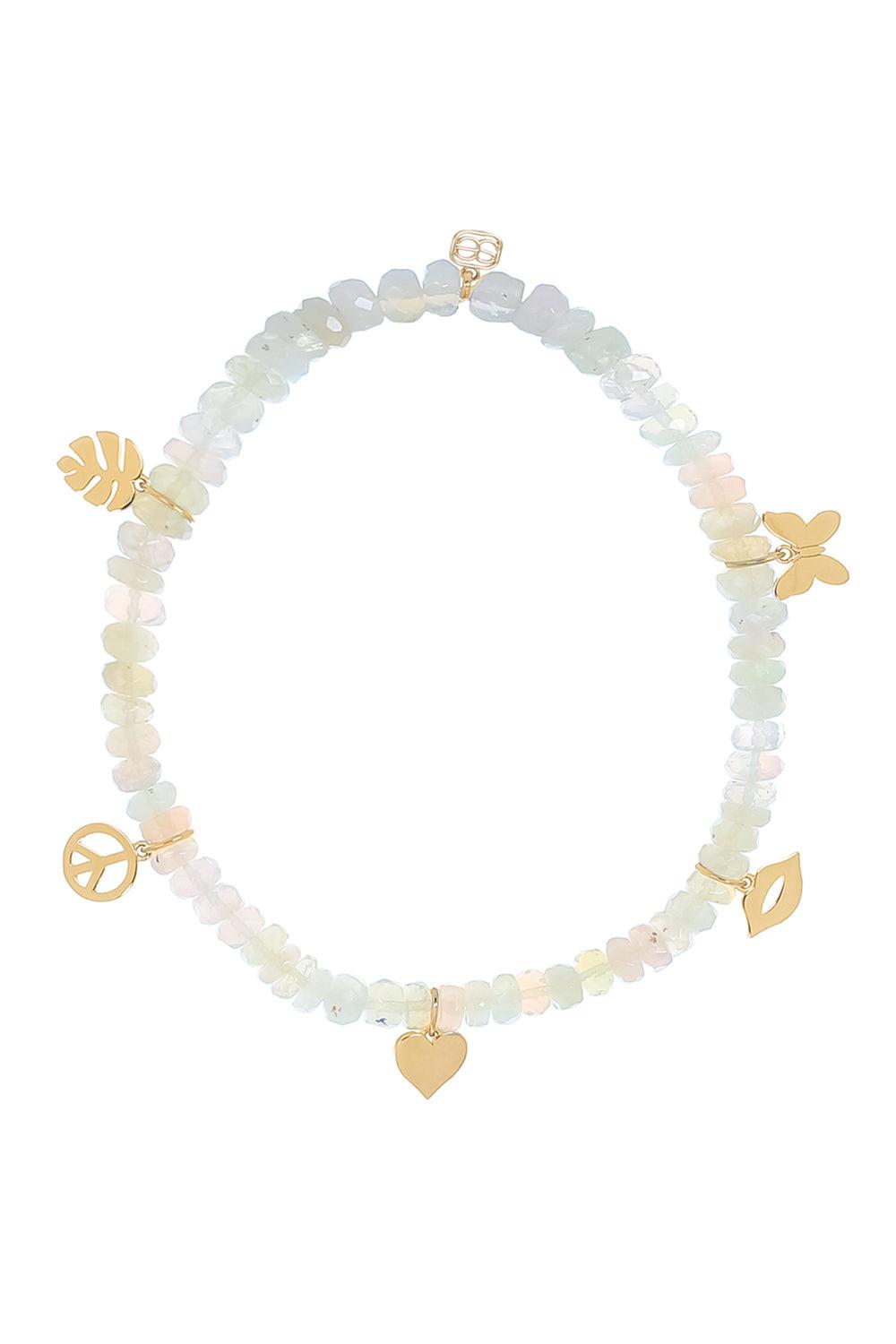 SYDNEY EVAN-Mini Pure Opal Bead Bracelet-YELLOW GOLD