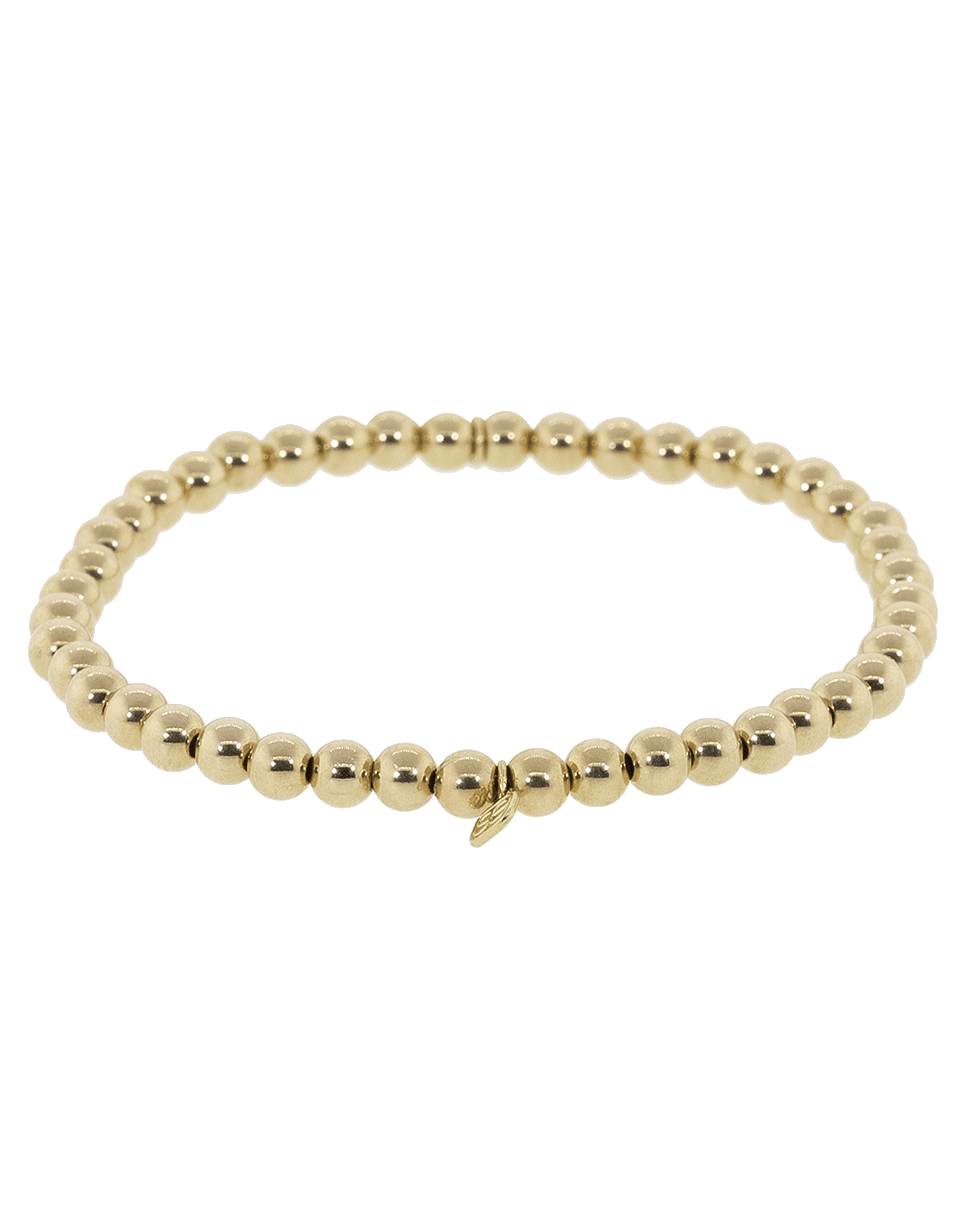 SYDNEY EVAN-Monstera Leaf Charm Bracelet-YELLOW GOLD