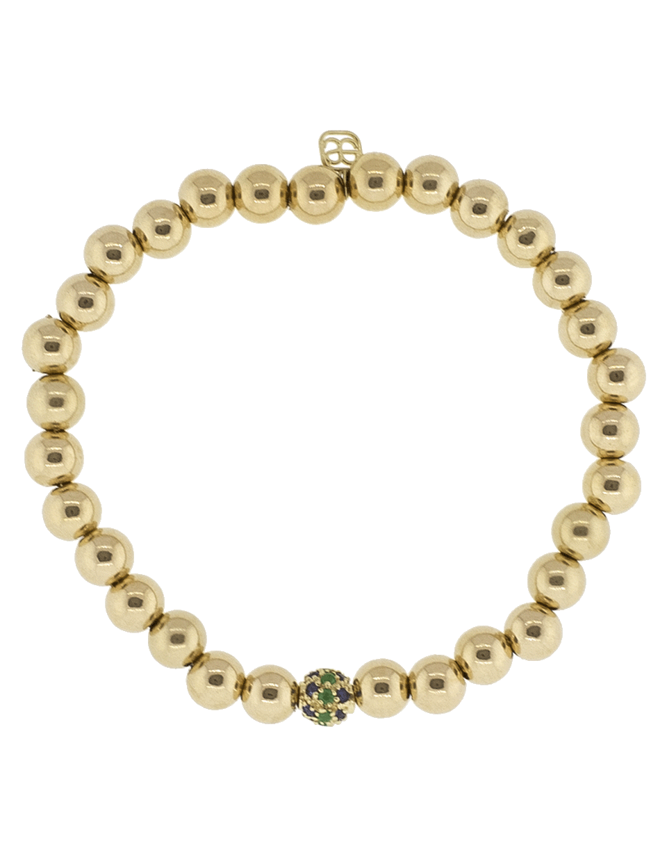 SYDNEY EVAN-Ombre Pave Bead Charm Bracelet-YELLOW GOLD