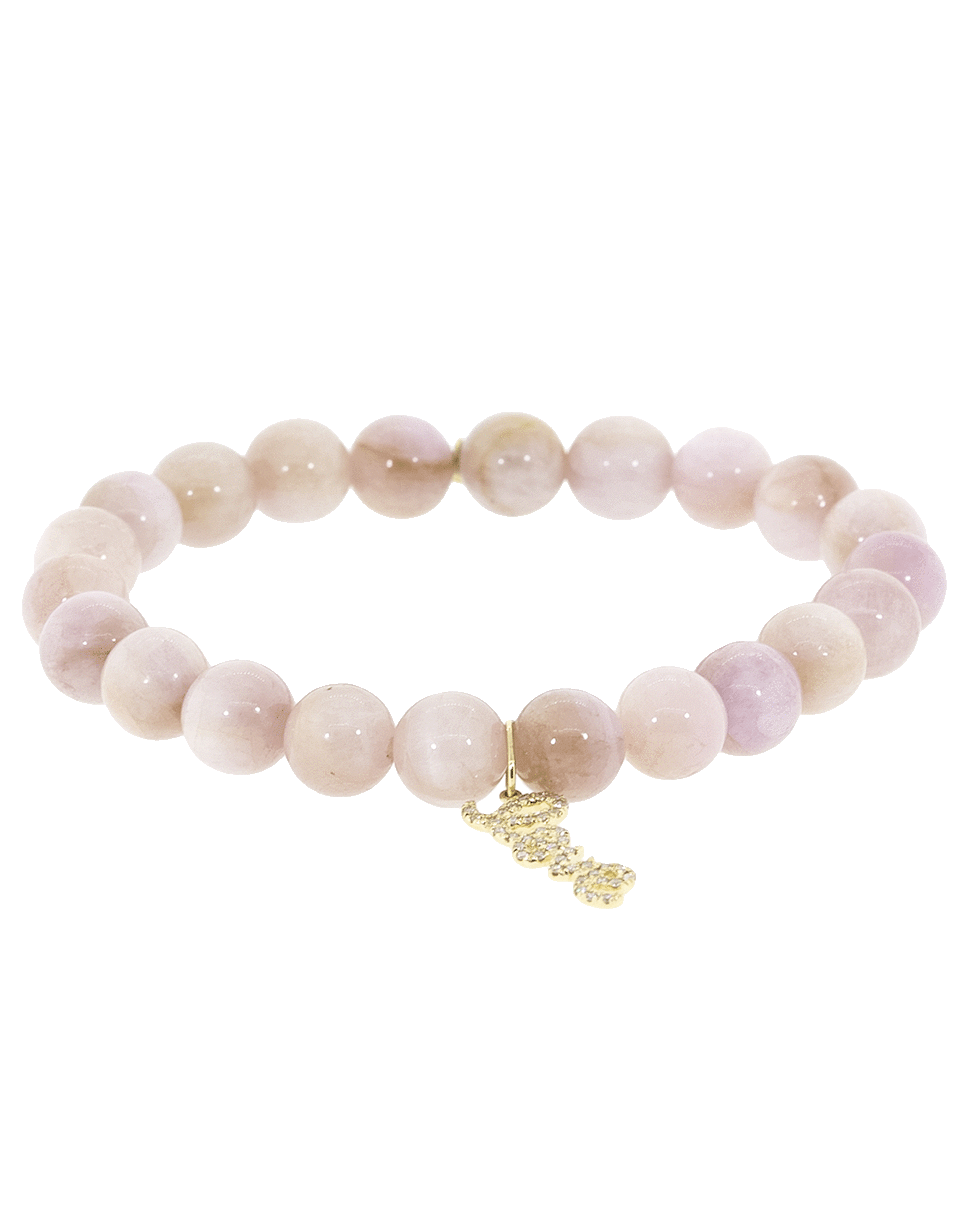 SYDNEY EVAN-Pave Diamond Love Script Charm Bracelet-YELLOW GOLD