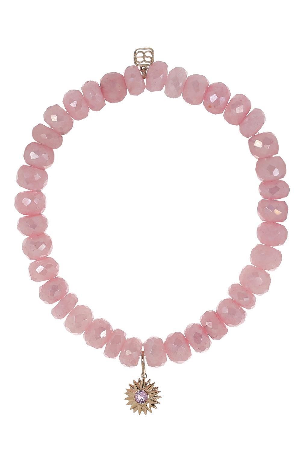 Pink Grapolite Solar Charm Bracelet-YELLOW GOLD-JEWELRYFINE JEWELBRACELET O-SYDNEY EVAN