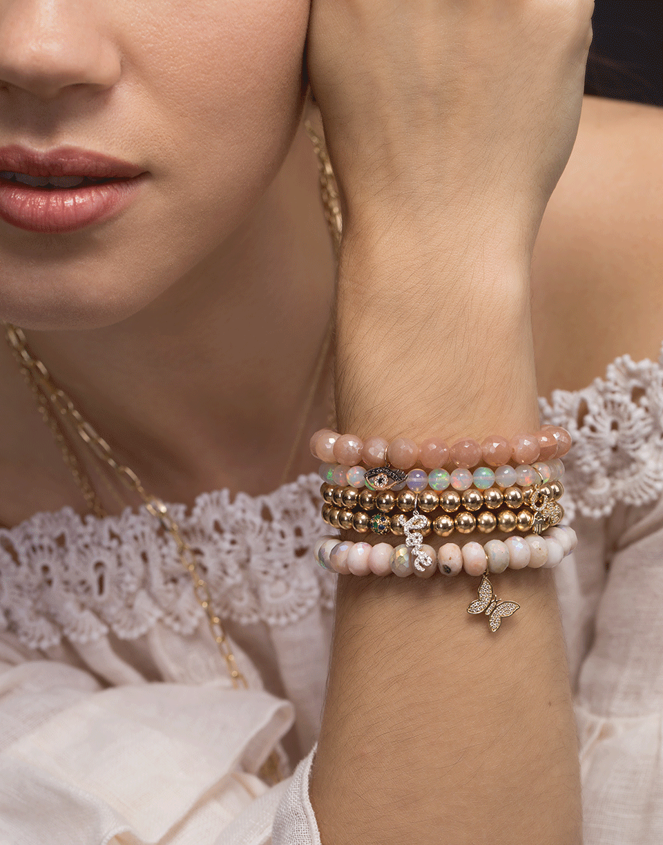 SYDNEY EVAN-Protection Trio Charm Bracelet-YELLOW GOLD