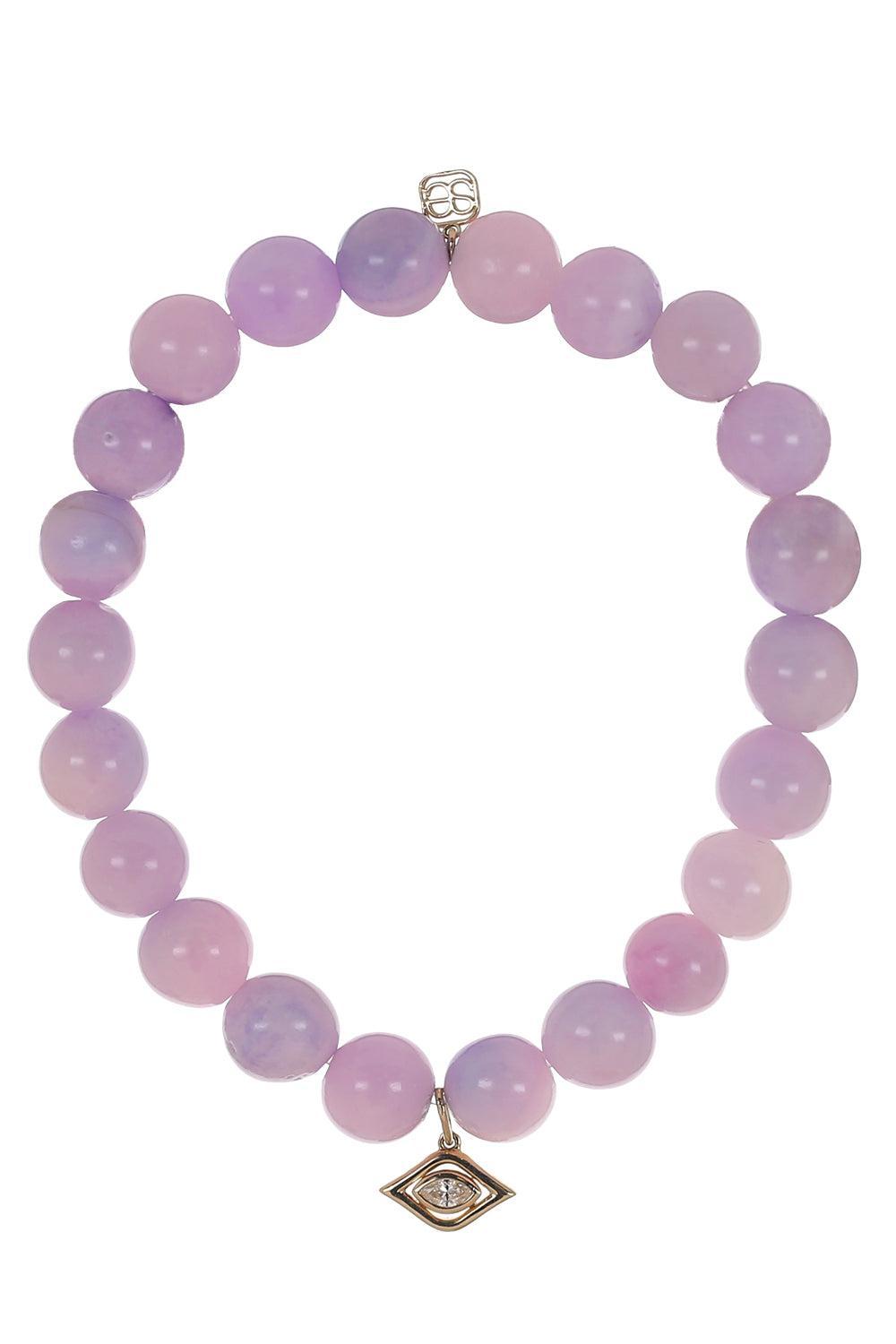 Purple Eye Charm Bracelet-YELLOW GOLD-JEWELRYFINE JEWELBRACELET O-SYDNEY EVAN