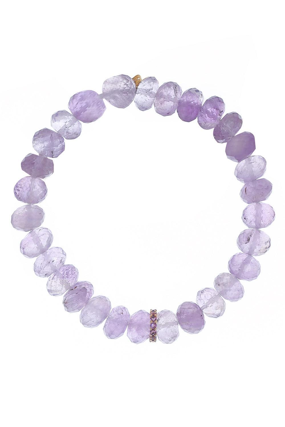 Rondelle Amethyst Bead Bracelet-YELLOW GOLD-JEWELRYFINE JEWELBRACELET O-SYDNEY EVAN