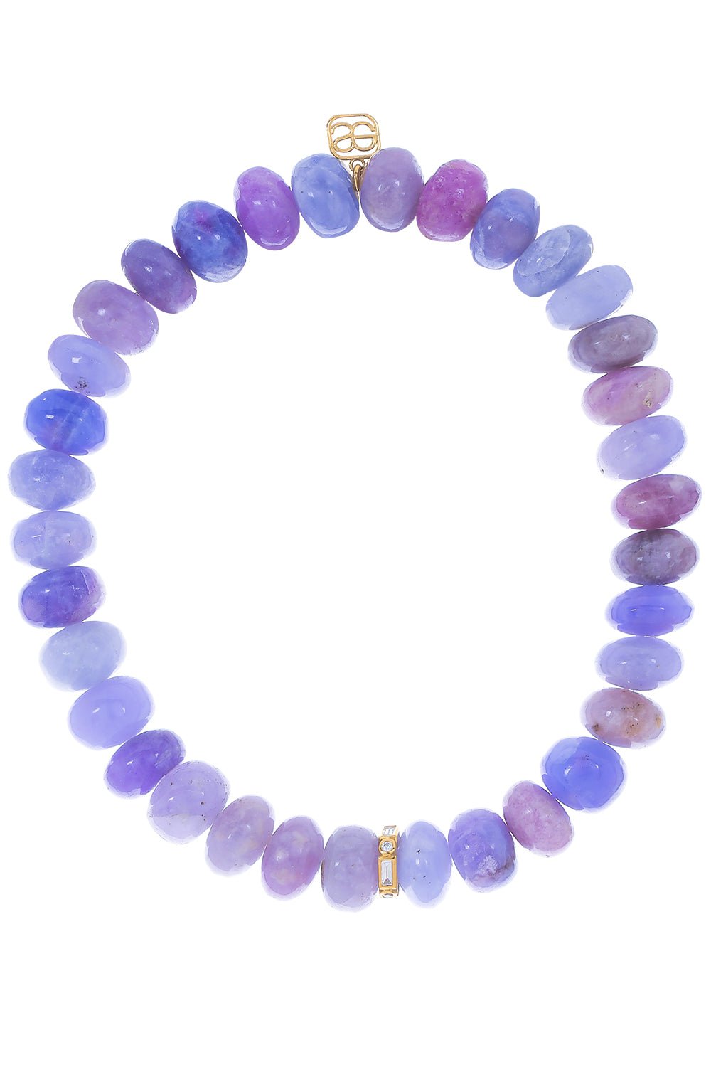 SYDNEY EVAN-Rondelle Heckmenite Bead Bracelet-YELLOW GOLD