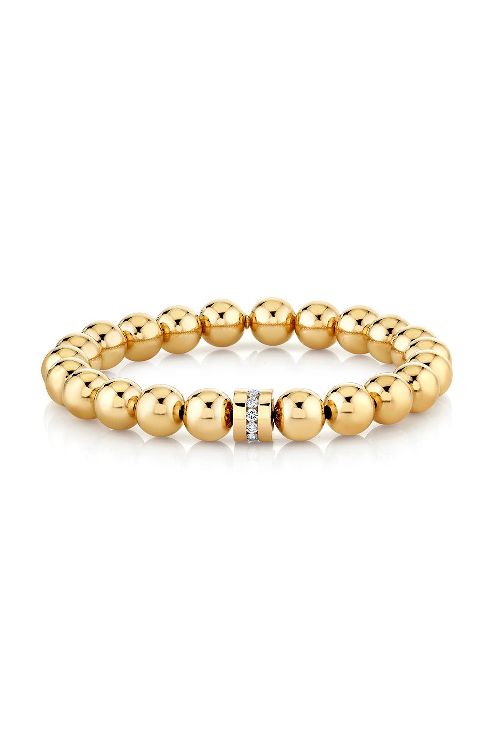 SYDNEY EVAN-Round Channel Set Bead Bracelet-YELLOW GOLD