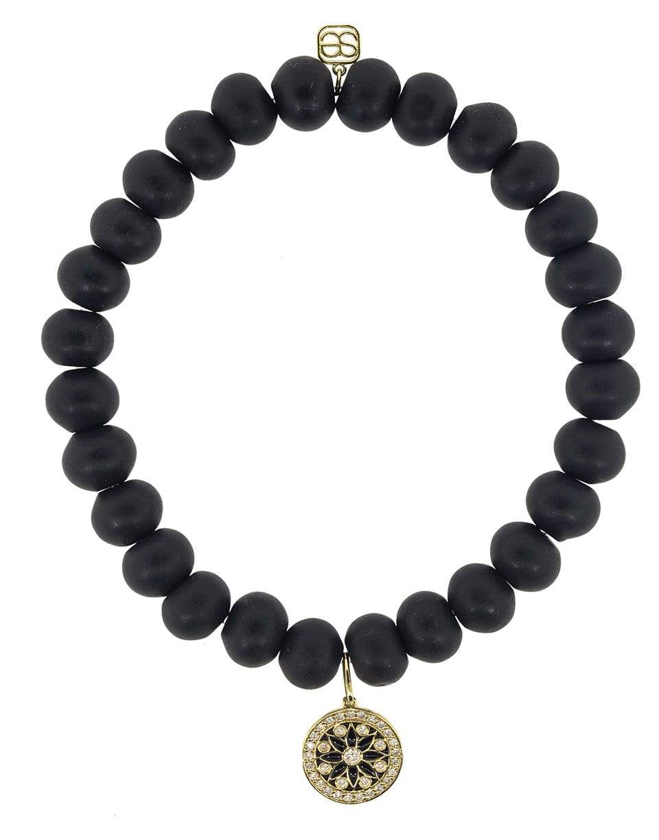 SYDNEY EVAN-Small Pave Kalidescope Charm Bracelet-YELLOW GOLD