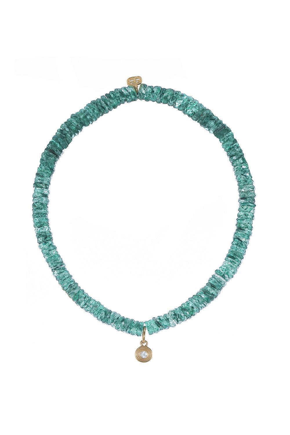 Small Single Stone Green Aventurine Charm Bracelet-YELLOW GOLD-JEWELRYFINE JEWELBRACELET O-SYDNEY EVAN