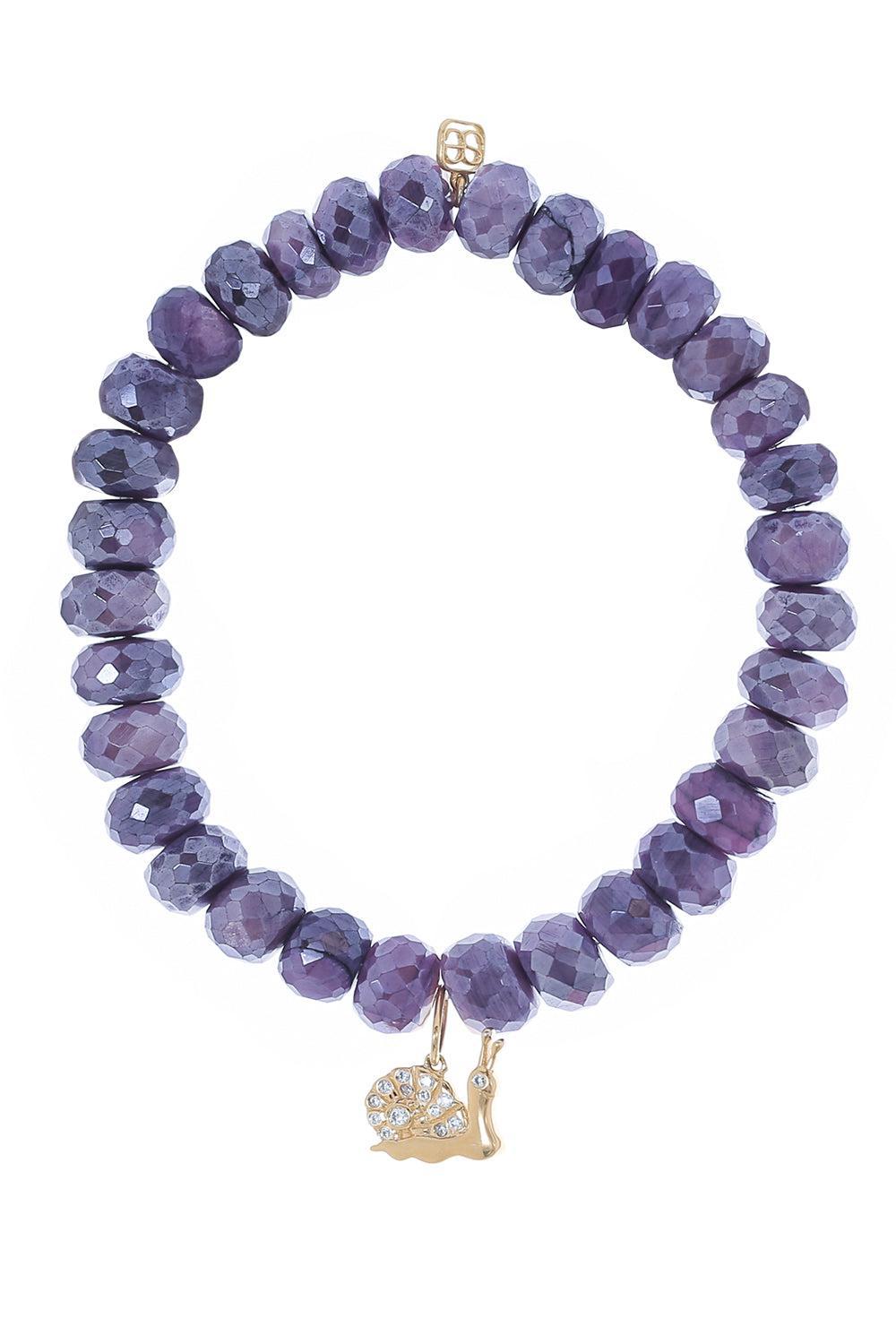 Snail Mystic Moonstone Charm Bracelet-YELLOW GOLD-JEWELRYFINE JEWELBRACELET O-SYDNEY EVAN