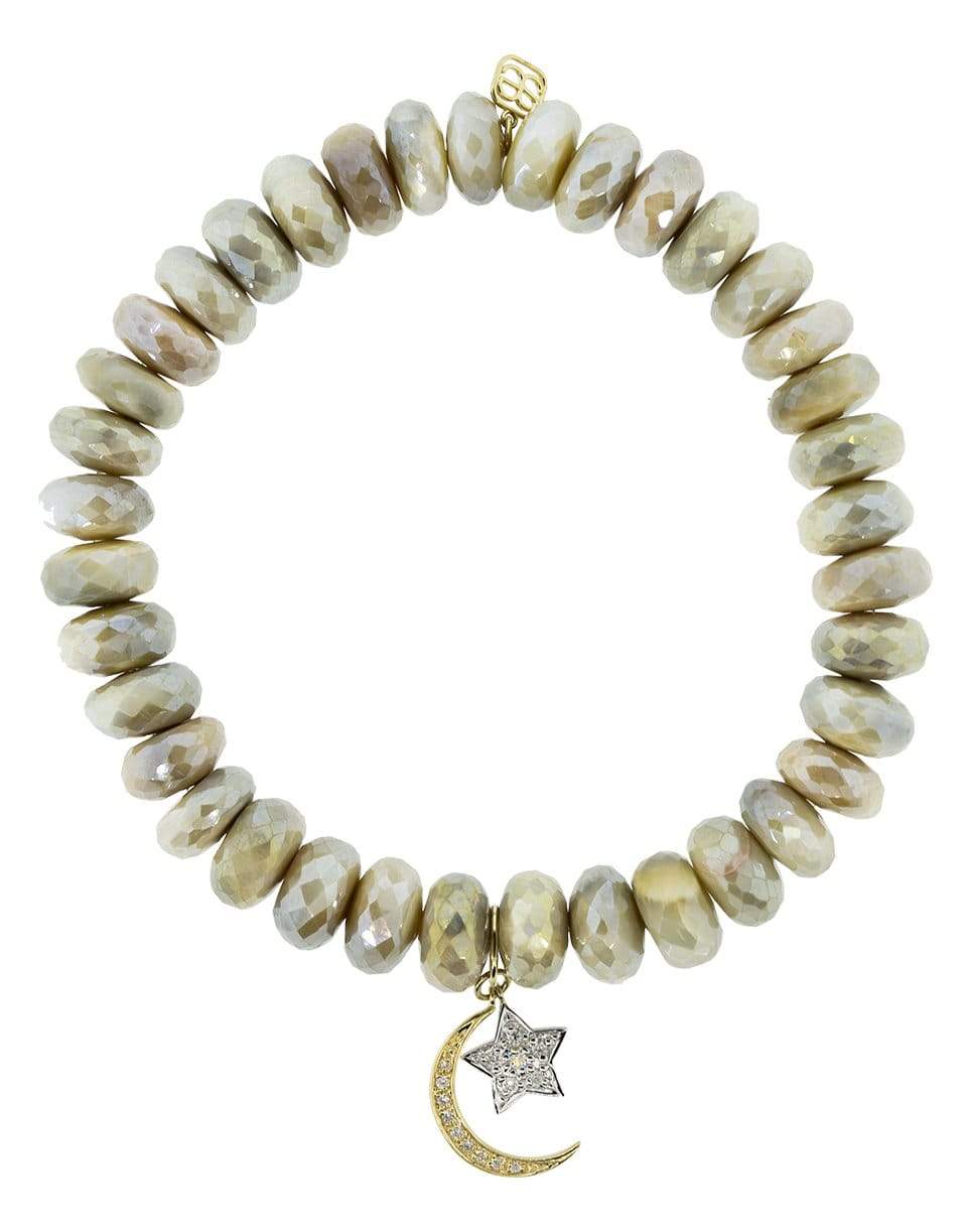 SYDNEY EVAN-Star and Moon Charm Bracelet-YELLOW GOLD