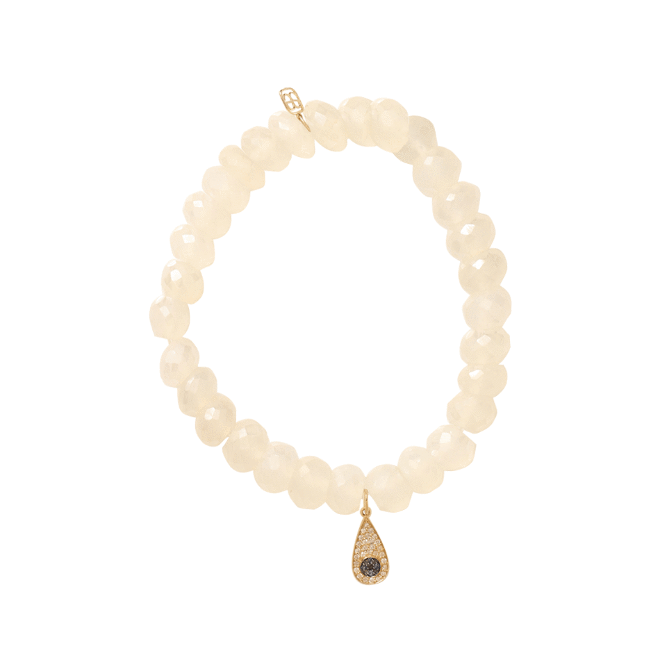 SYDNEY EVAN-Teardrop Evil Eye Beaded Bracelet-YELLOW GOLD