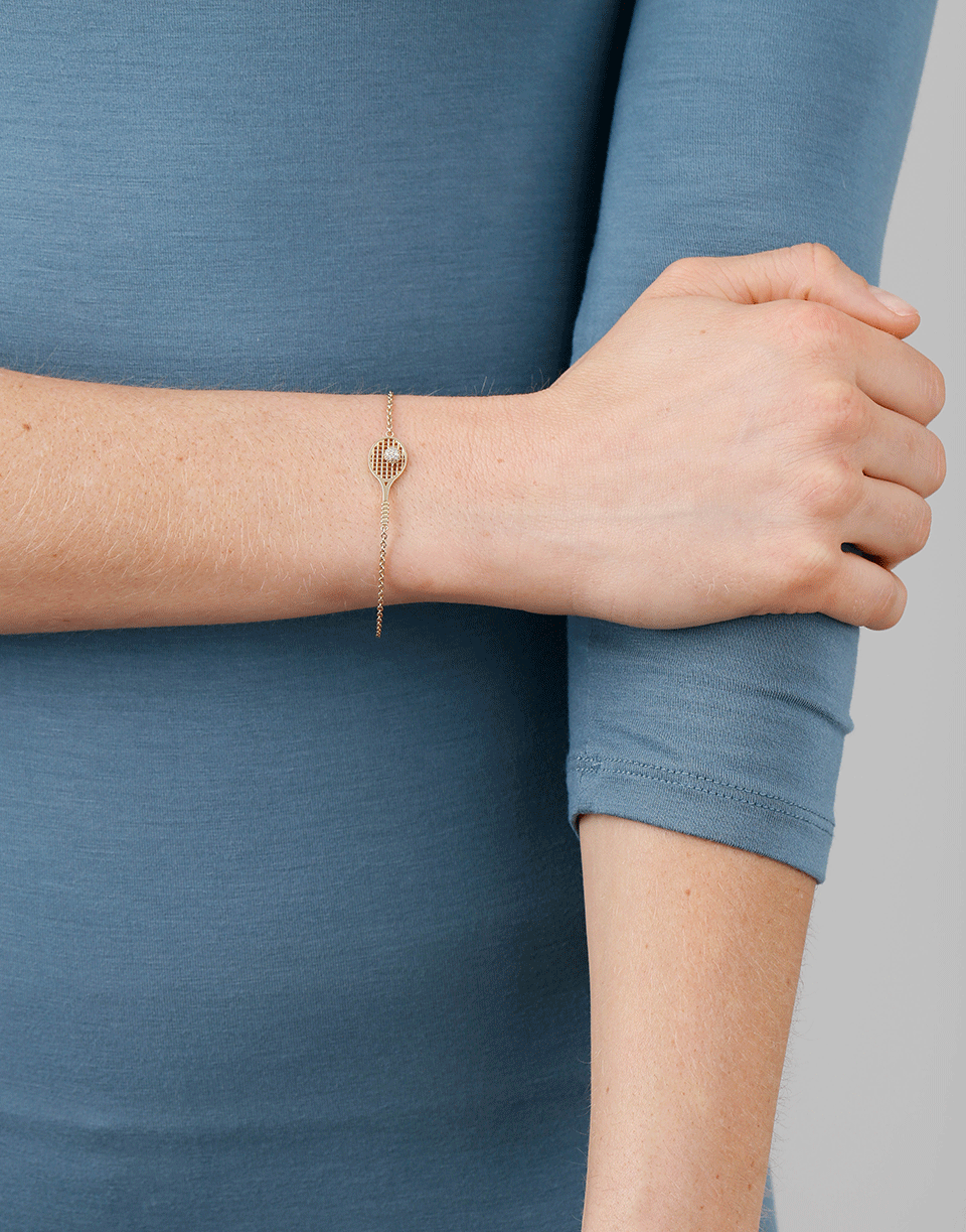 SYDNEY EVAN-Tennis Raquet Bracelet-YELLOW GOLD