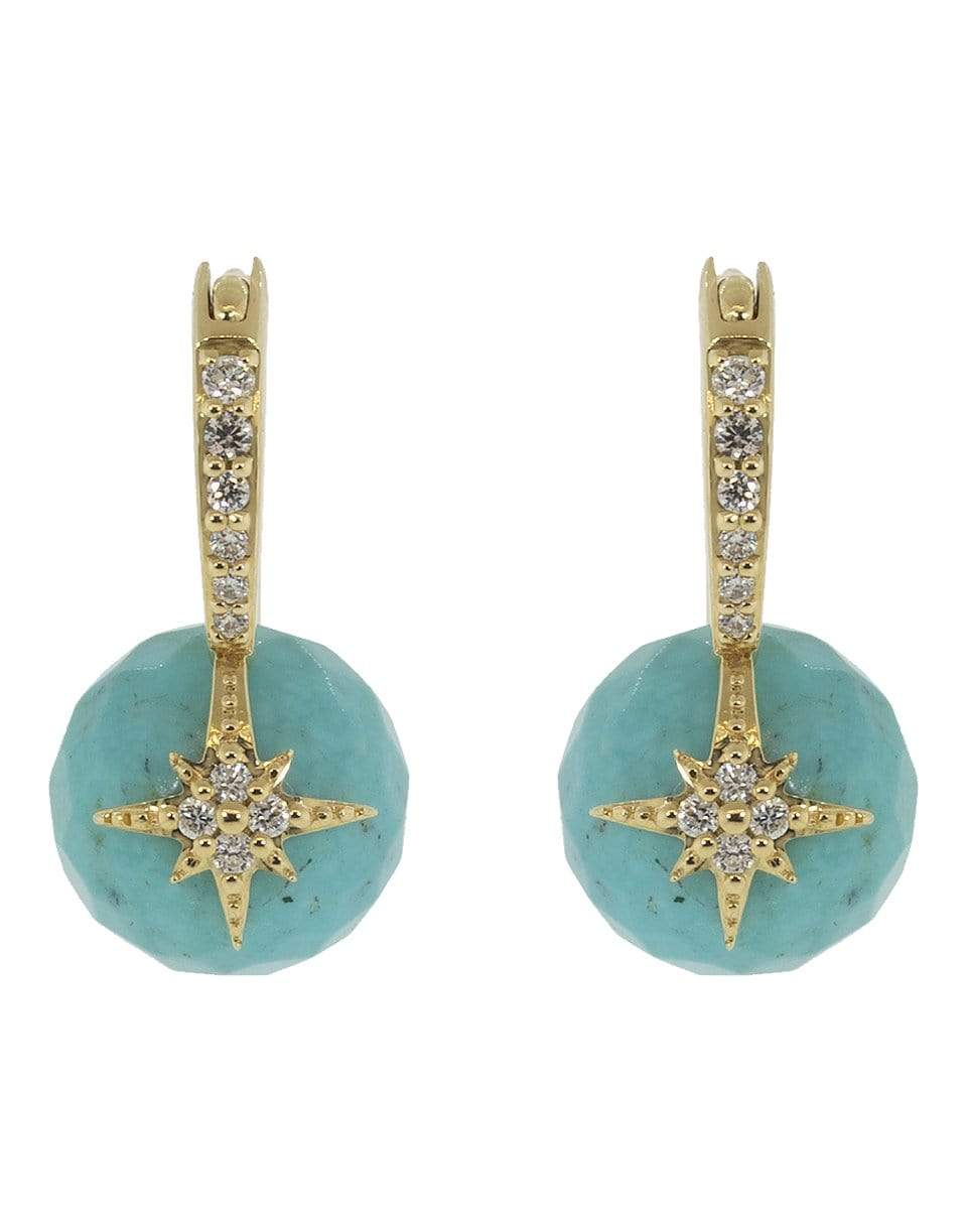 SYDNEY EVAN-Pave Starburst Pave Earrings-YELLOW GOLD