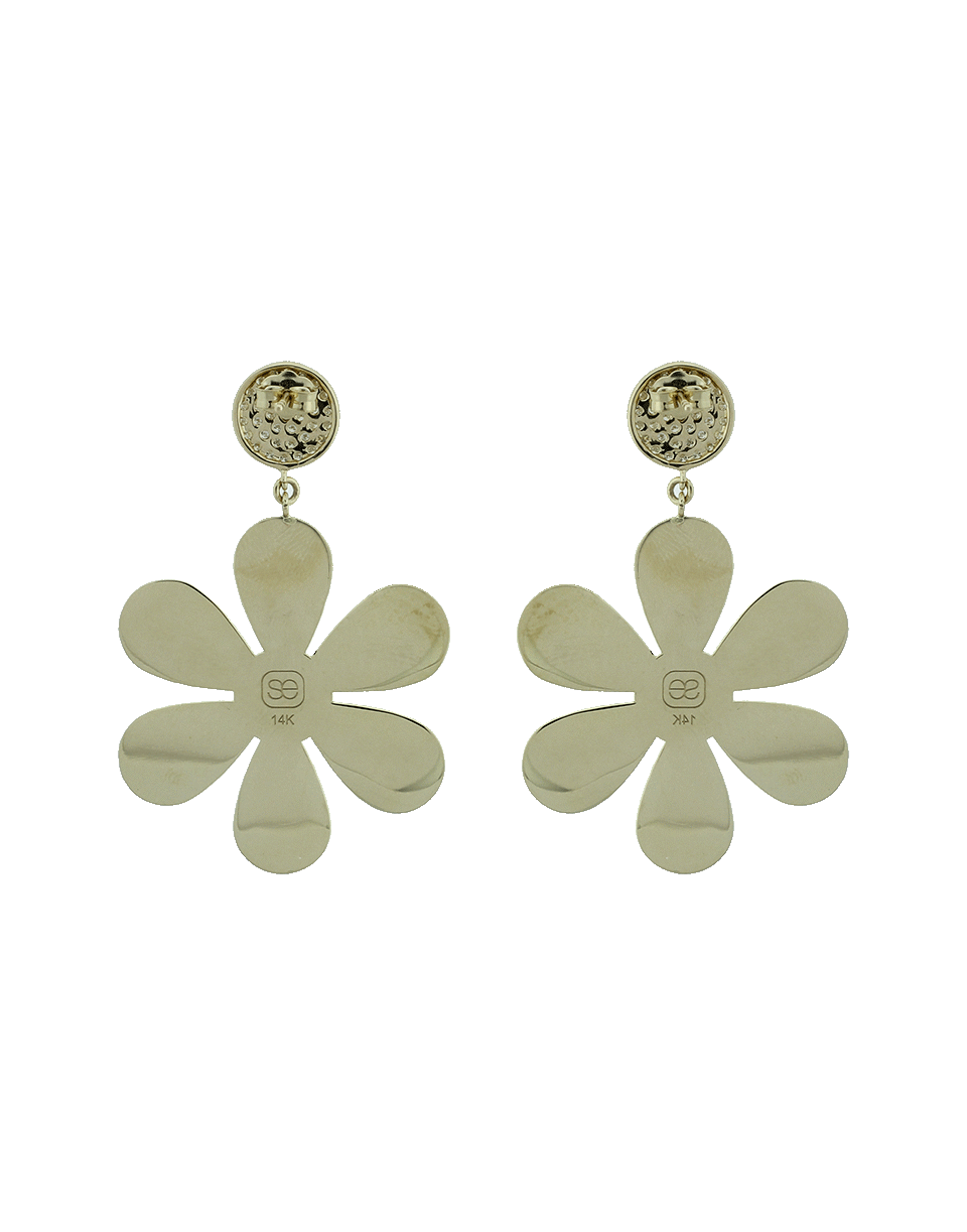 SYDNEY EVAN-Pure Daisy Earrings-YELLOW GOLD