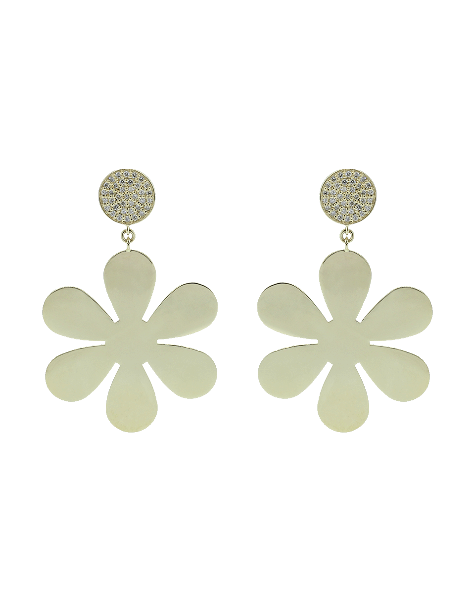 SYDNEY EVAN-Pure Daisy Earrings-YELLOW GOLD