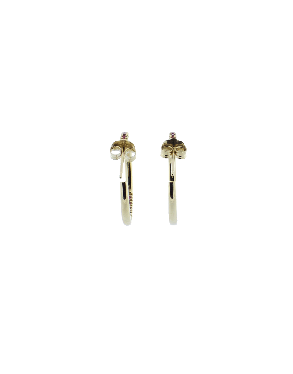 SYDNEY EVAN-Rainbow Hoop Earrings-YELLOW GOLD