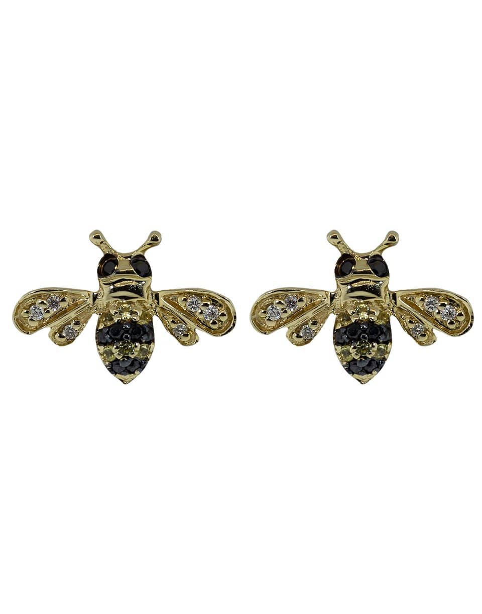 SYDNEY EVAN-Small Bee Studs-YELLOW GOLD