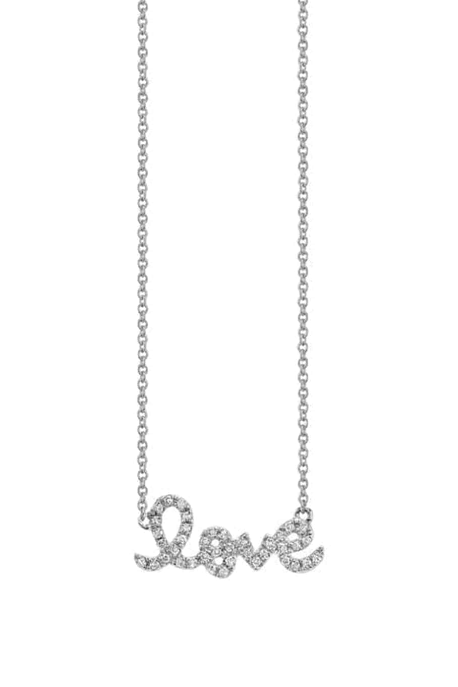 SYDNEY EVAN-Diamond Love Necklace-WHITE GOLD
