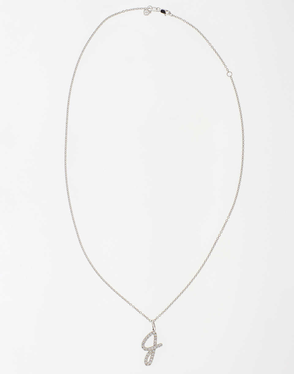 SYDNEY EVAN-Large Pave Diamond J Initial Necklace-WHITE GOLD