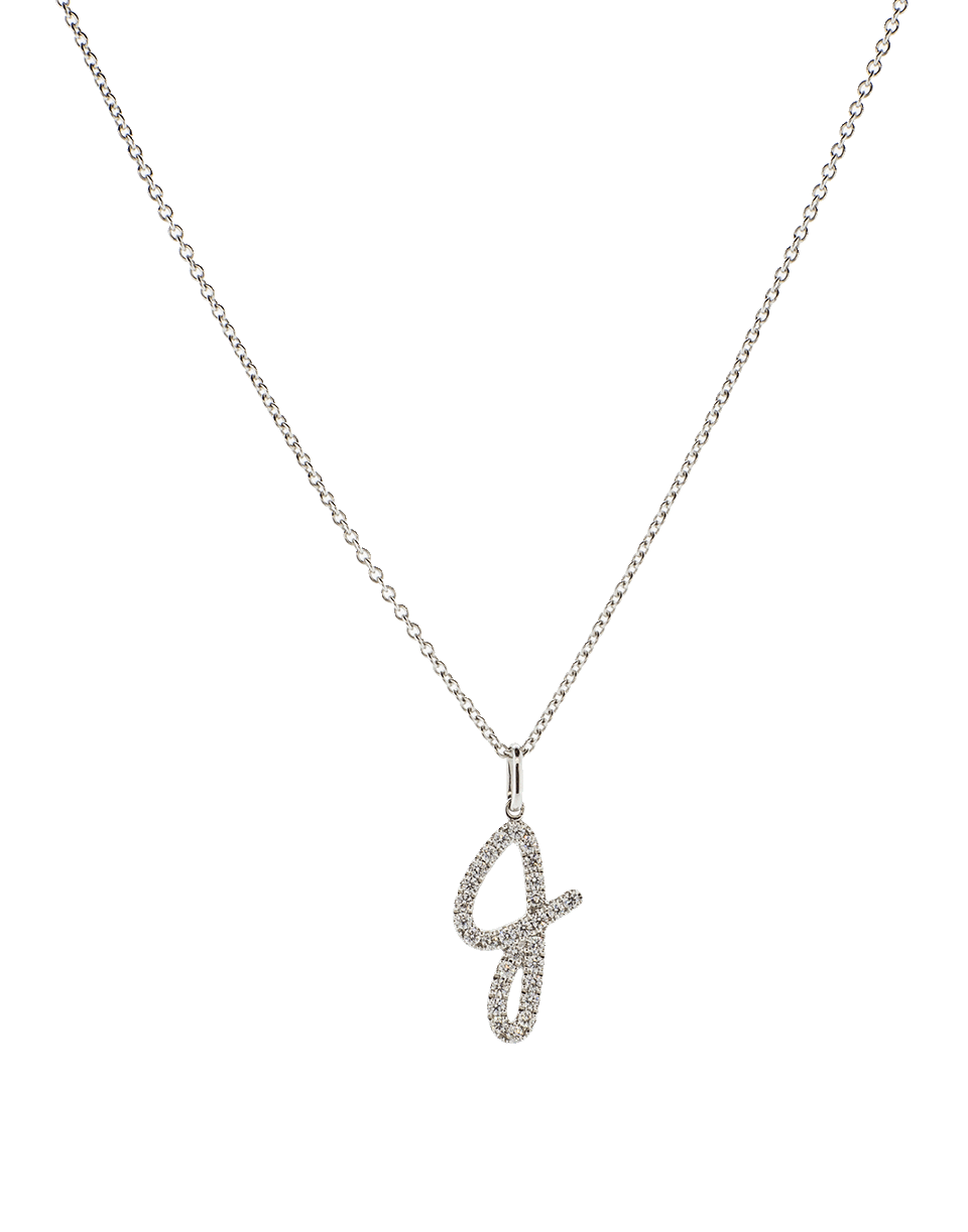 SYDNEY EVAN-Large Pave Diamond J Initial Necklace-WHITE GOLD