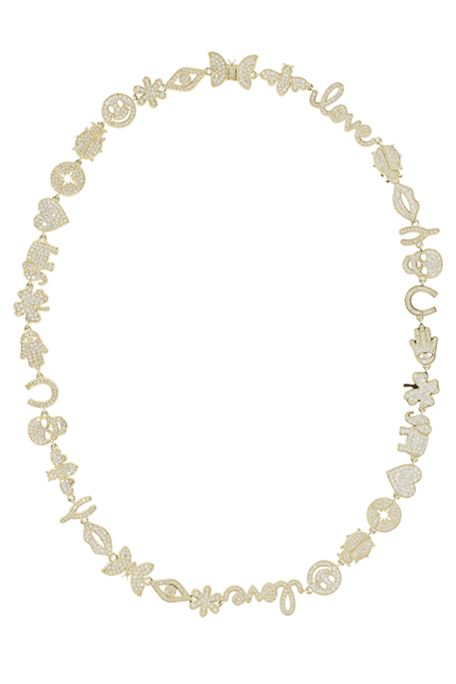 SYDNEY EVAN-15 Year Anniversary Charm Necklace-YELLOW GOLD