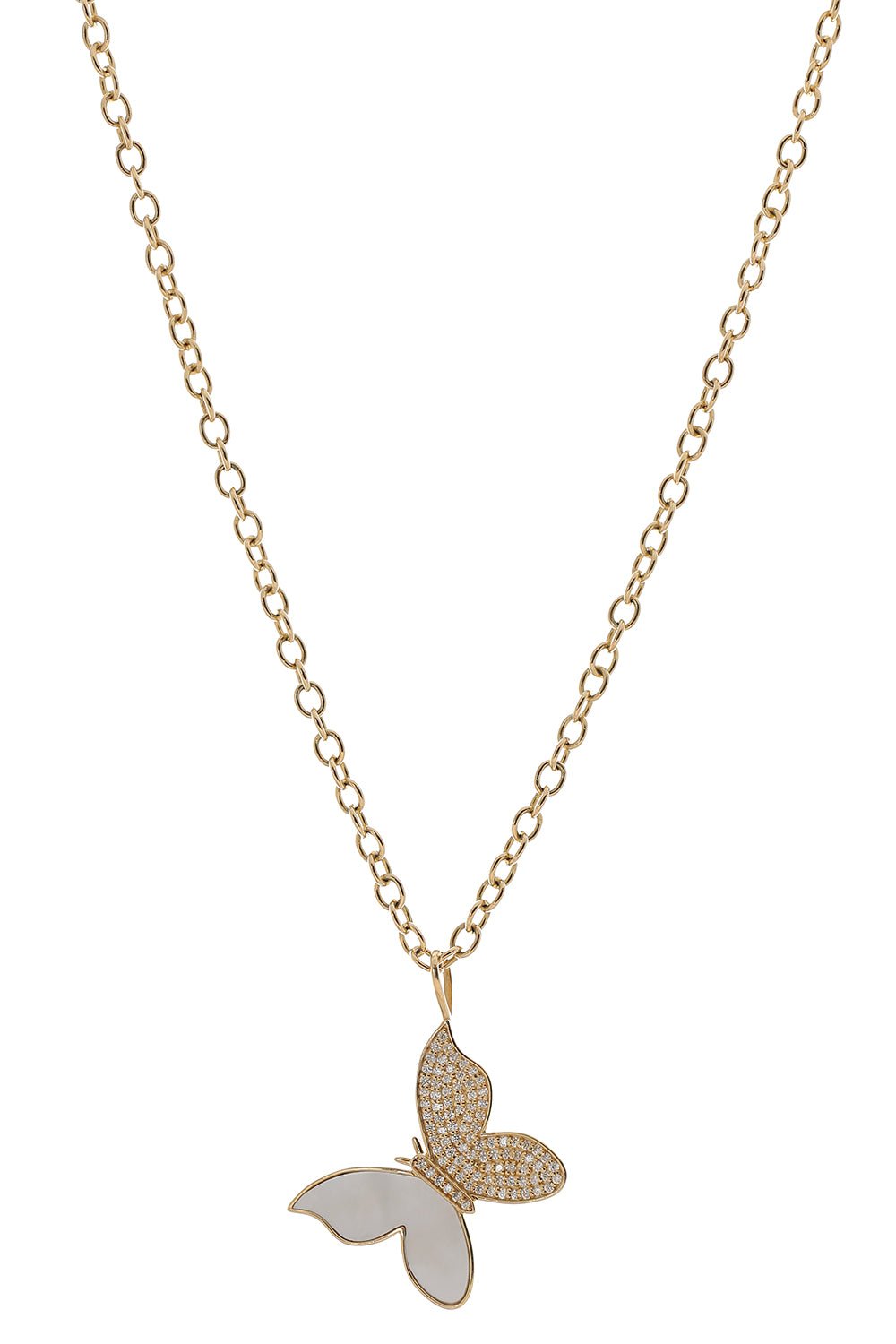SYDNEY EVAN-Butterfly Necklace-YELLOW GOLD