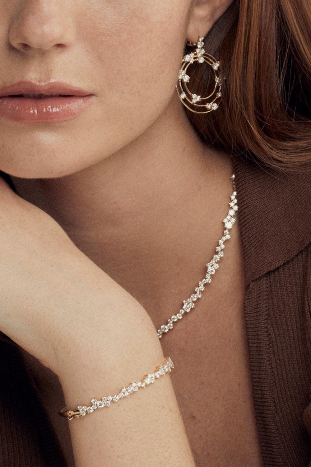 Diamond Eternity Cocktail Necklace-YELLOW GOLD-JEWELRYFINE JEWELNECKLACE O-SYDNEY EVAN