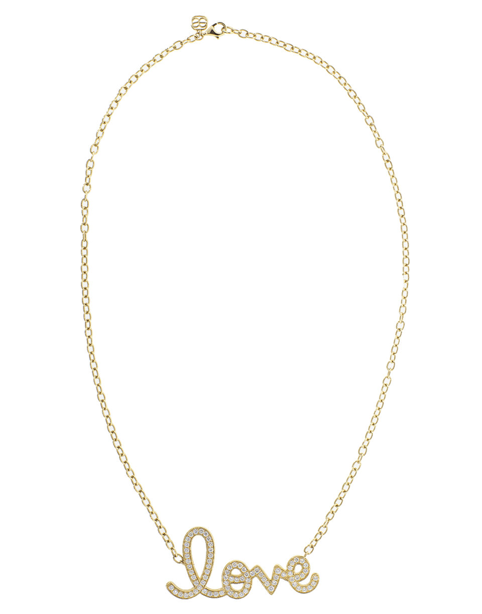 SYDNEY EVAN-Diamond Love Necklace-YELLOW GOLD