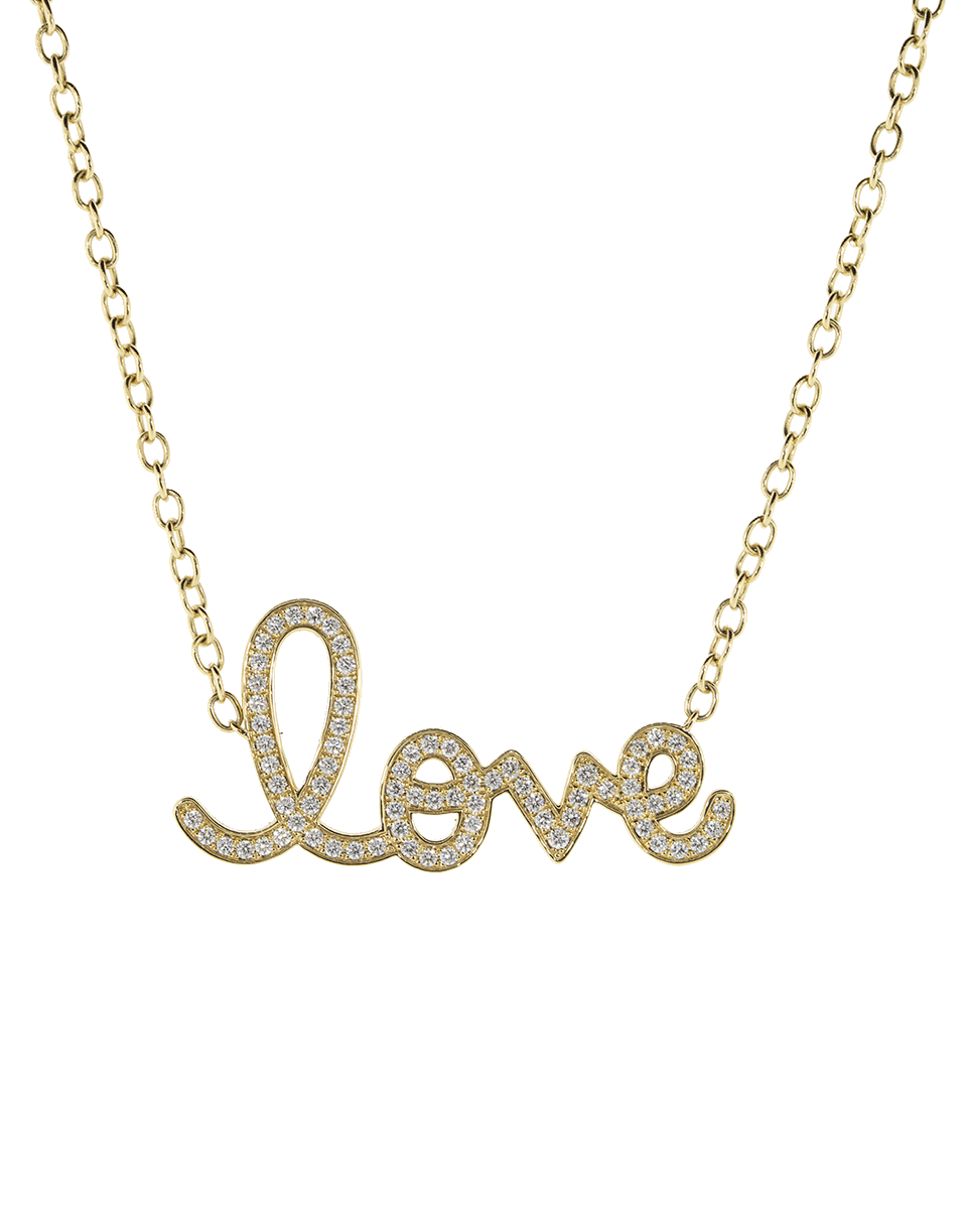 SYDNEY EVAN-Diamond Love Necklace-YELLOW GOLD