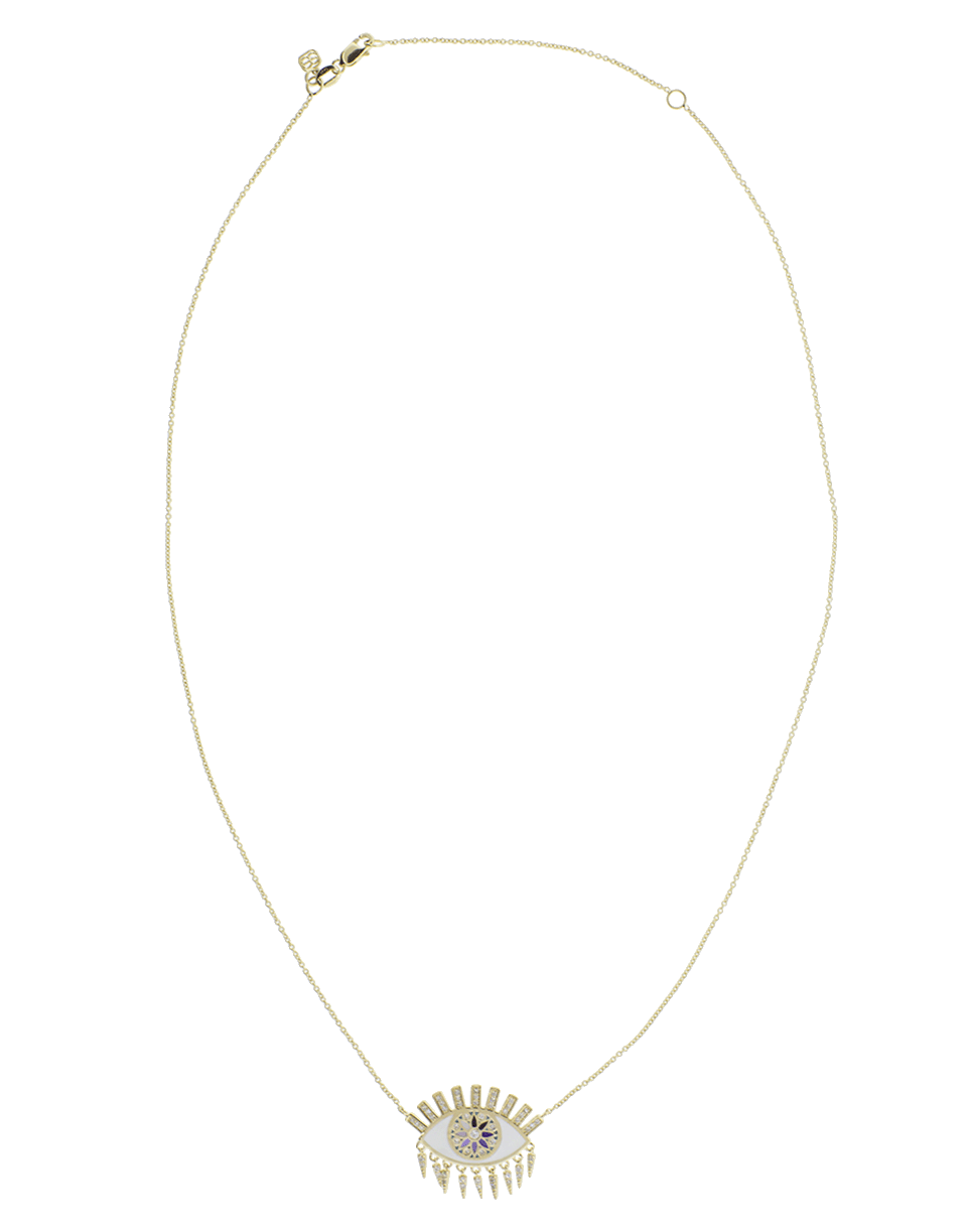 SYDNEY EVAN-Large Kaleidoscope Eye Necklace-YELLOW GOLD