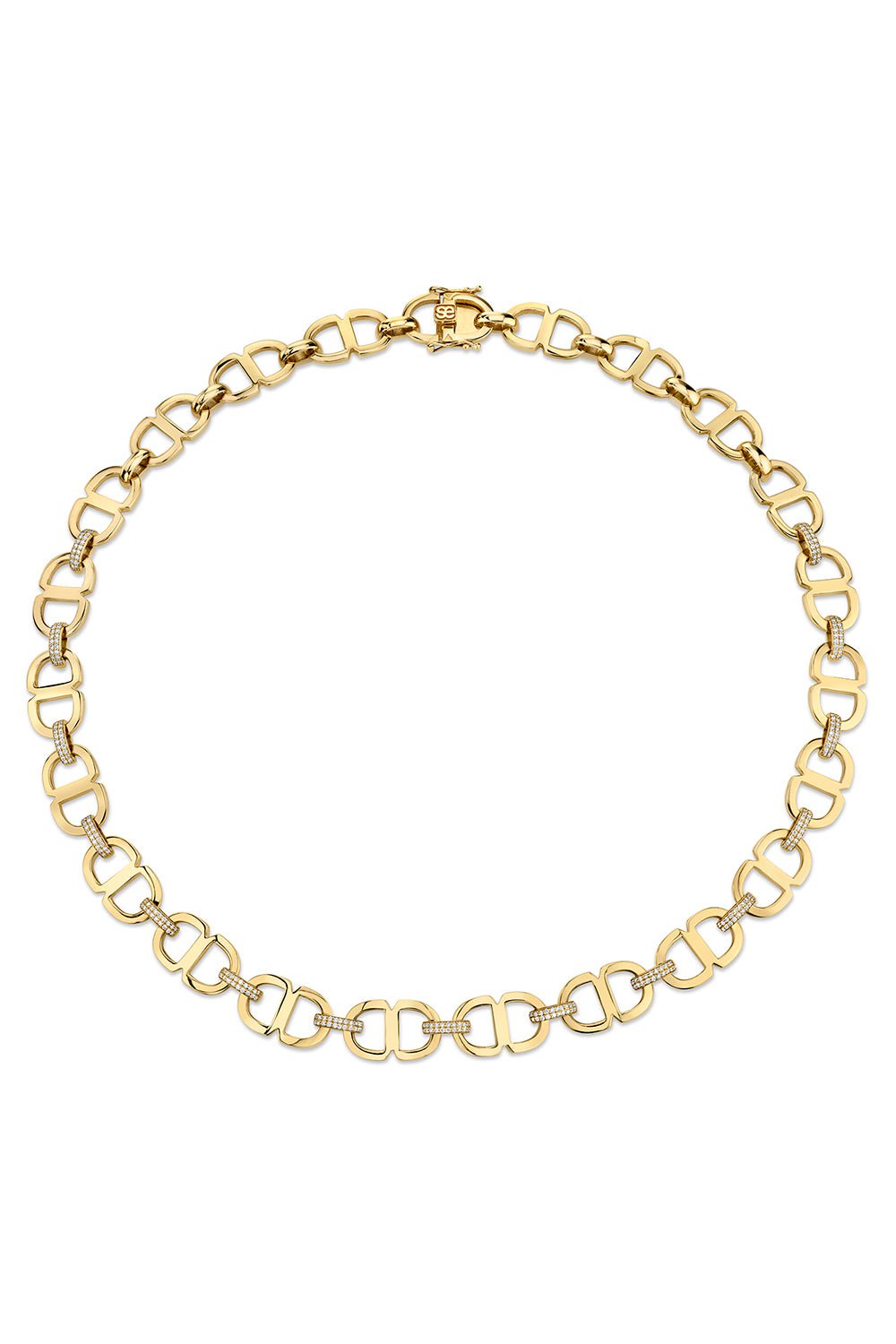 SYDNEY EVAN-Large Link Necklace-YELLOW GOLD