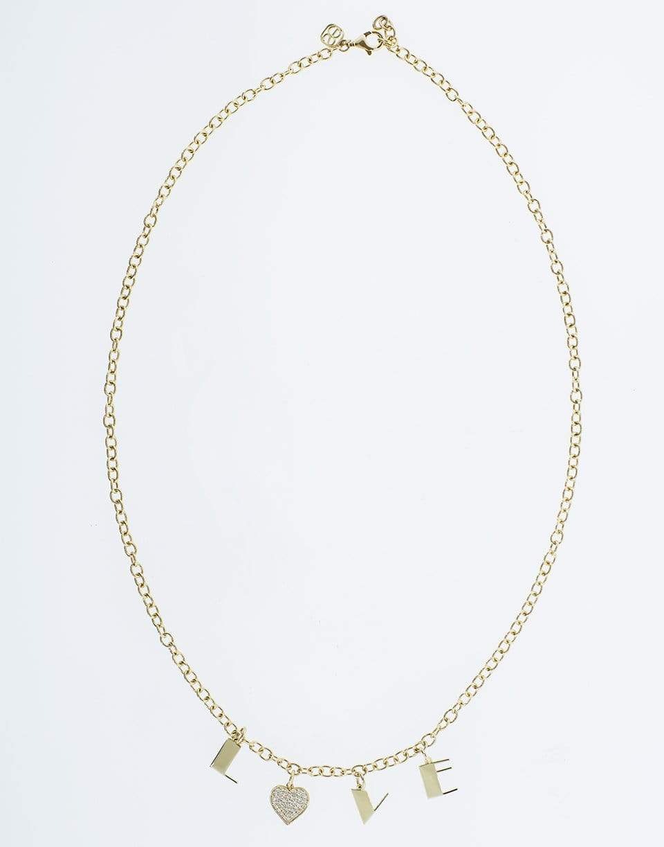 SYDNEY EVAN-Love Charm Necklace-YELLOW GOLD
