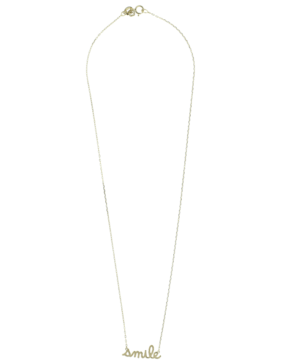 SYDNEY EVAN-Smile Script Necklace-YELLOW GOLD