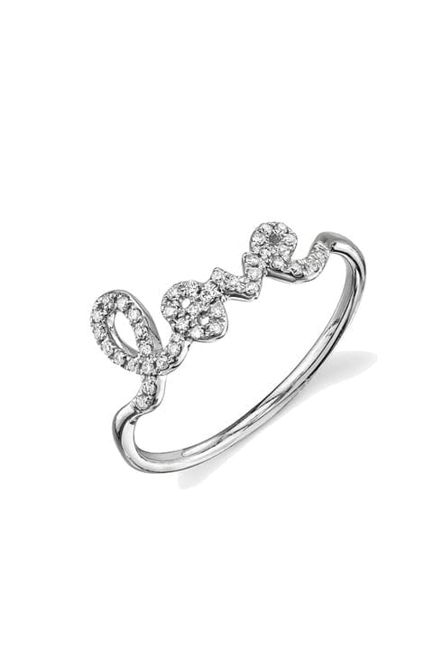 SYDNEY EVAN-Diamond Love Ring-WHITE GOLD