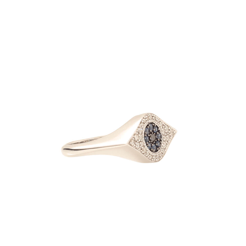 SYDNEY EVAN-Evil Eye Diamond Ring-WHITE GOLD