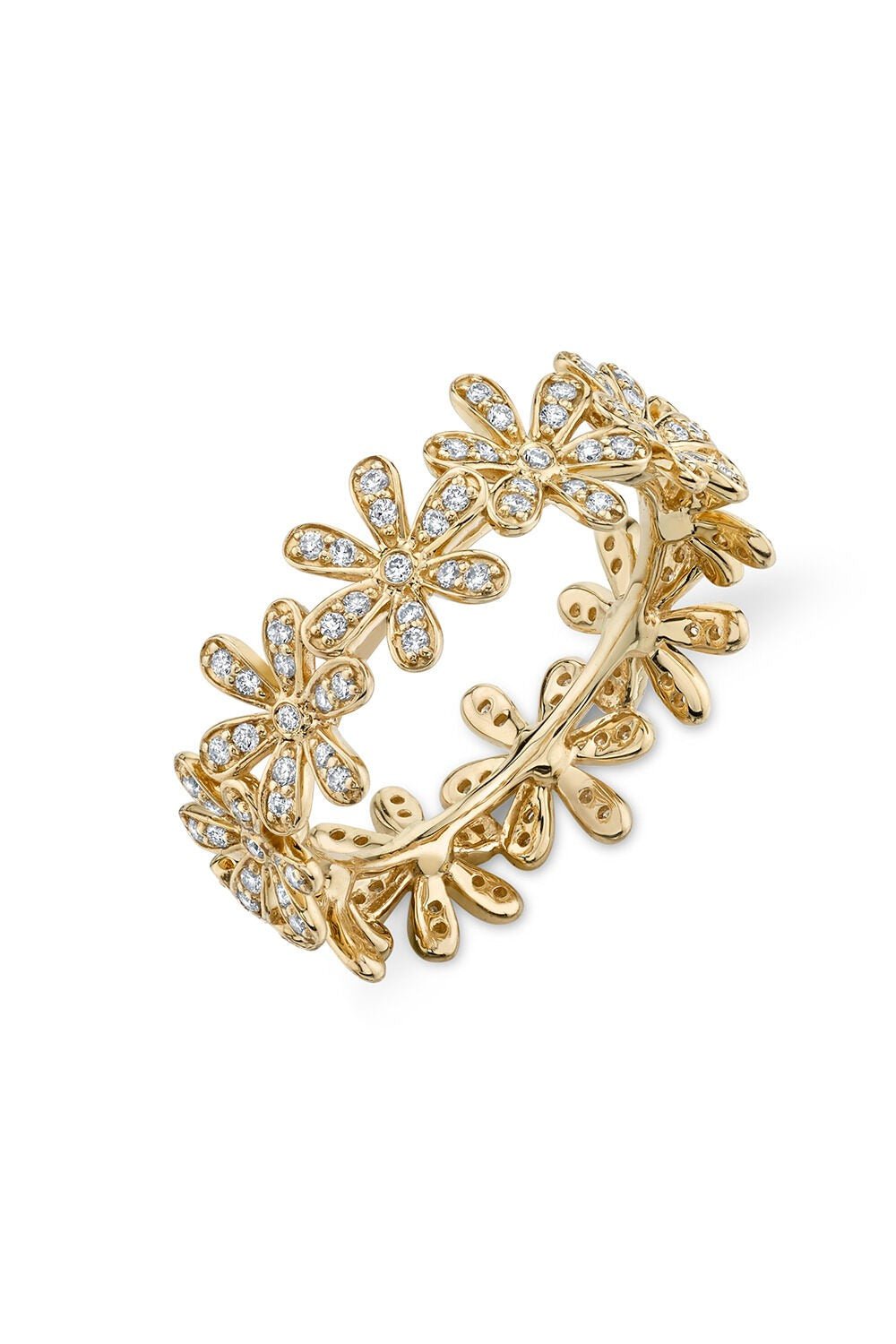 SYDNEY EVAN-Daisy Eternity Ring-YELLOW GOLD