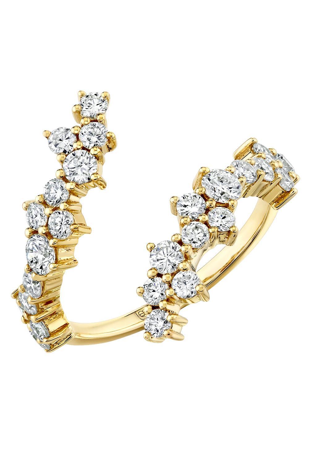 Diamond Cocktail Wrap Ring-YELLOW GOLD-6.5-JEWELRYFINE JEWELRING-SYDNEY EVAN
