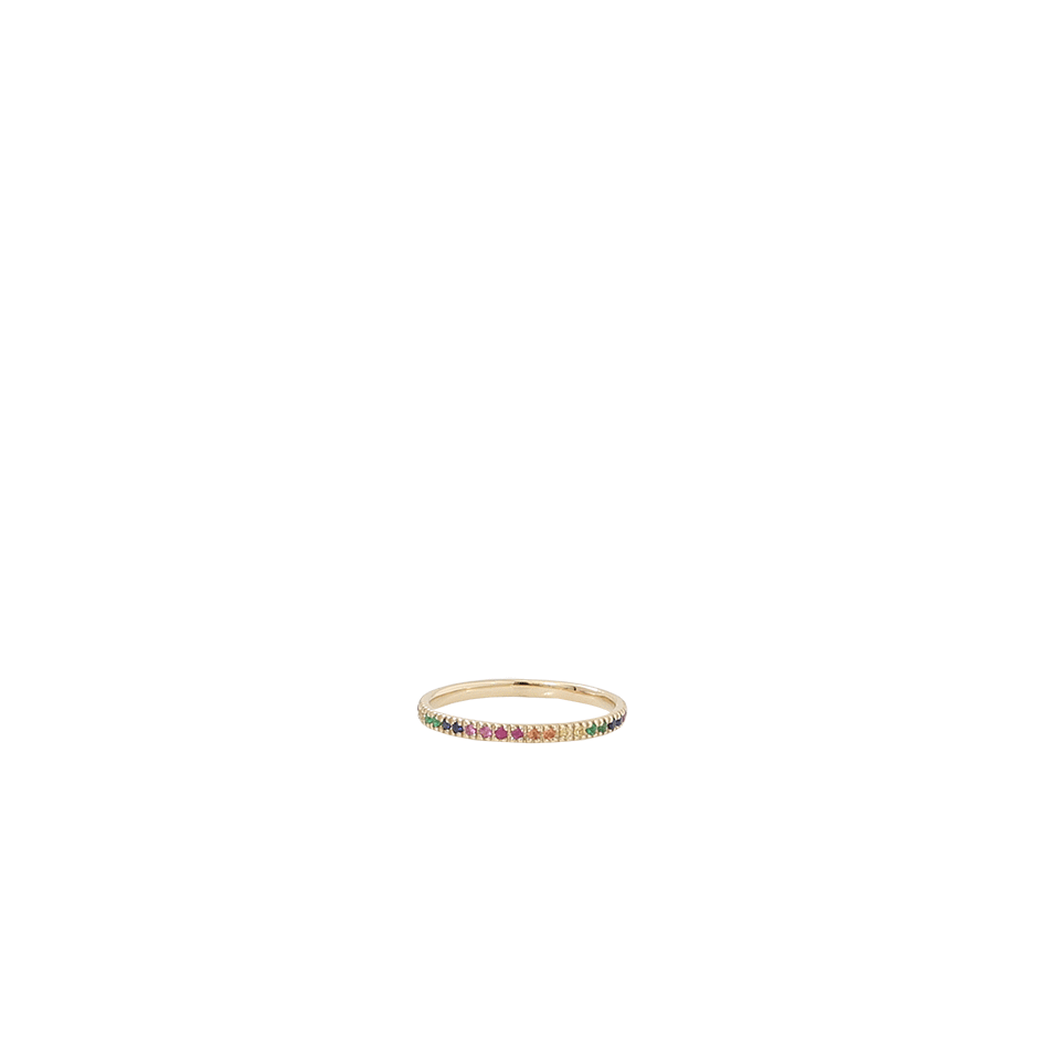 SYDNEY EVAN-Rainbow Sapphire Eternity Ring-YELLOW GOLD