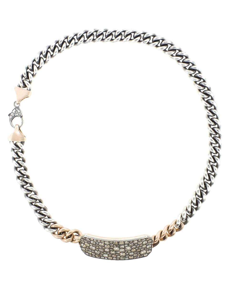 SYLVA & CIE-Champagne Diamond Ten Table Wrap Bracelet/Choker-ROSE GOLD