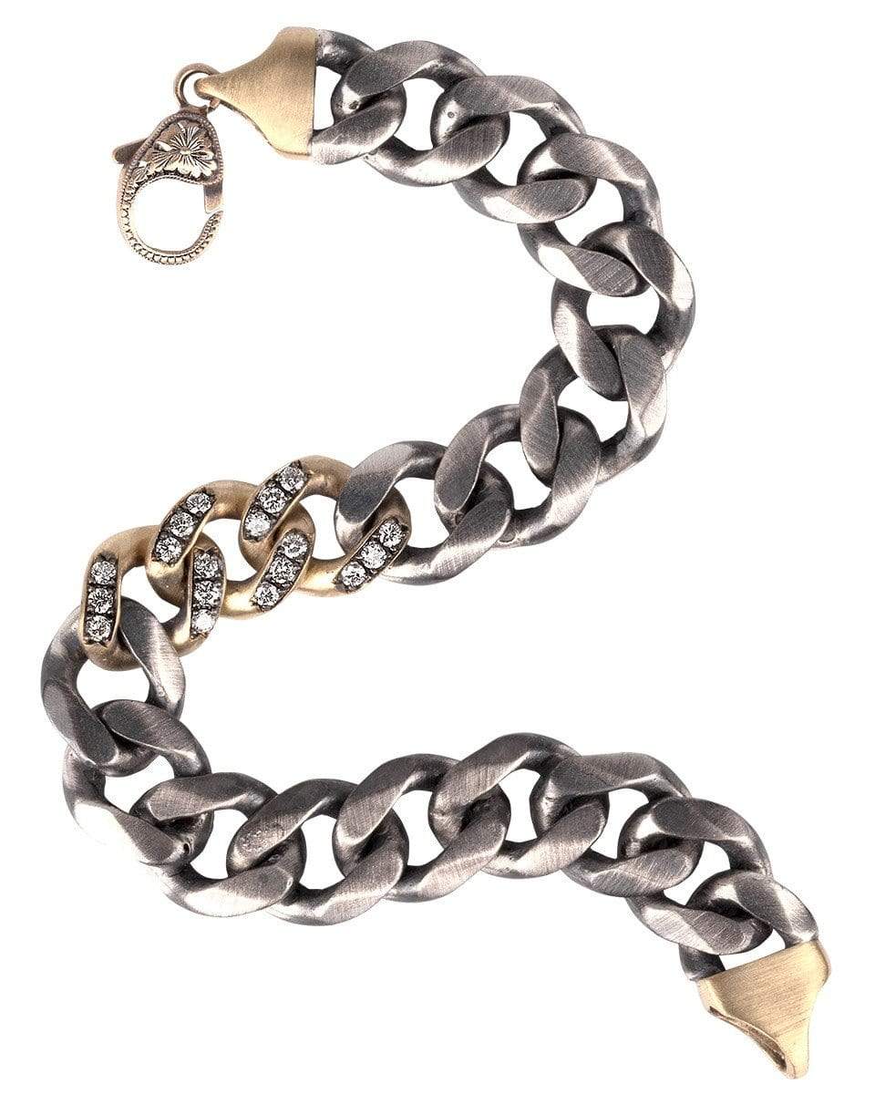 SYLVA & CIE-Three Diamond Link Bracelet-SILVER