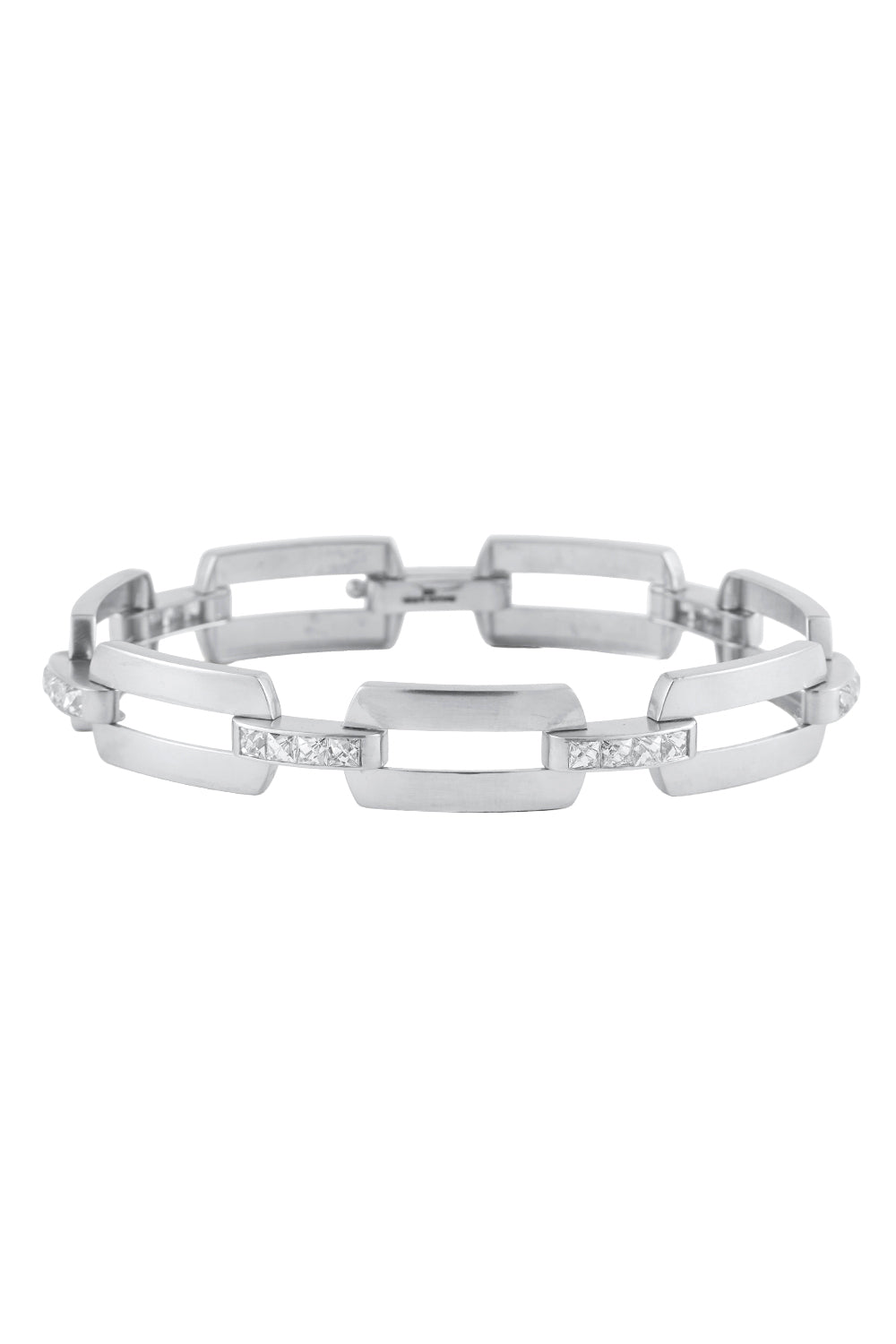 Diamond Buckle Bracelet - White Gold